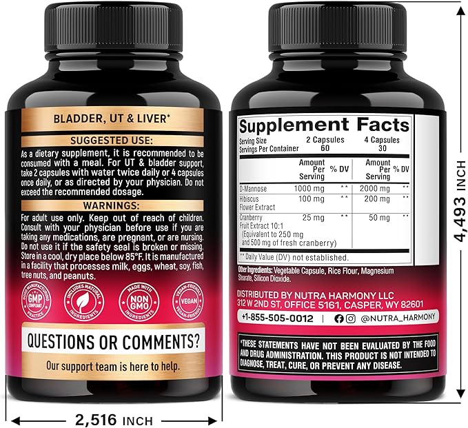 Zovii Bladder Immunity D-Mannose Capsules
