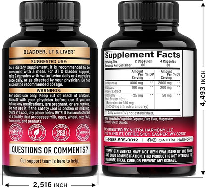 Zovii Bladder Immunity D-Mannose Capsules